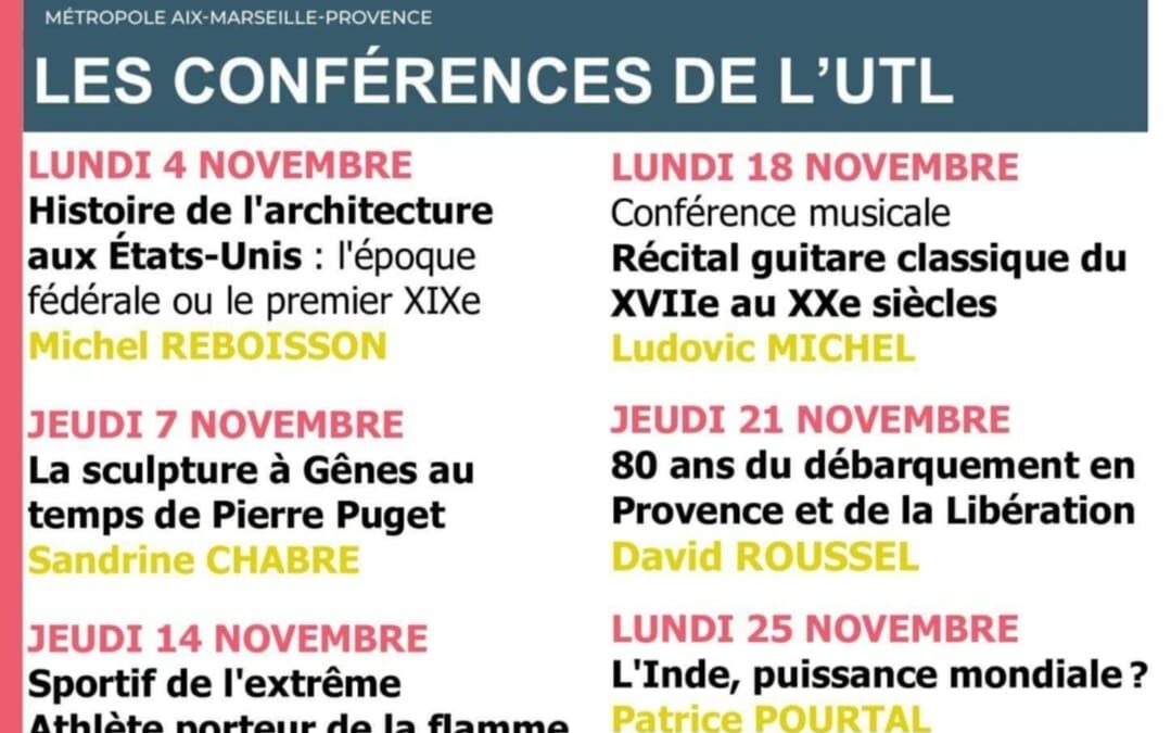 Conférence à l’Université du Temps Libre